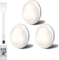 LEDGLE Puck Lights 3 Pack Wireless
