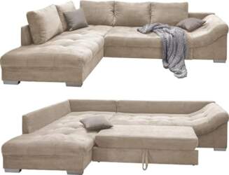 Luma-Home 17204 Corner Sofa with Sleep