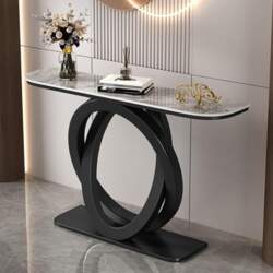 Marble Console Table, Modern Sofa and