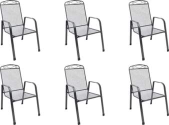 MFG Zingst-Snail Expanded Metal Stackable Chairs