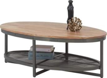 Moca Coffee Table Oval Solid Wood
