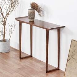 Modern Console Table, Slim Solid Wood