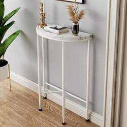 Modern Console Table, White, Console Table