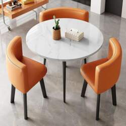 Modern Leather Coffee Table Set with