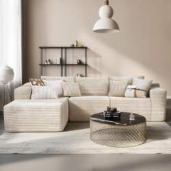 Modular Corner Sofa L Shape Corduroy