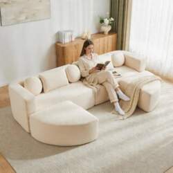 Modular Sofa Bed Beige - Fully