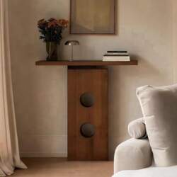 Narrow Console Table, Solid Wood, Side