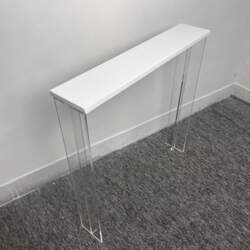 Narrow Console Table with Acrylic Legs