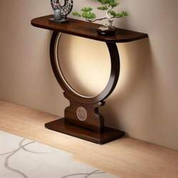 Narrow Wooden Console Table, Rectangular Hallway