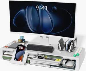 OImaster Monitor Stand Riser, Foldable, Height-Adjustable