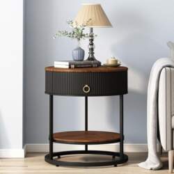 OIOG Round Side Table with Drawer