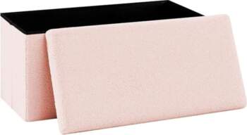 PINPLUS Foldable Bouclé Bench with Storage