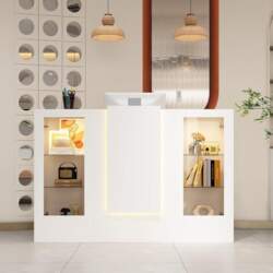 Reception Table with Keyboard Drawer and