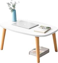 Rectangular Folding Wooden Coffee Table, Low