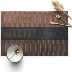 Rectangular Leather Place Mats, Set of