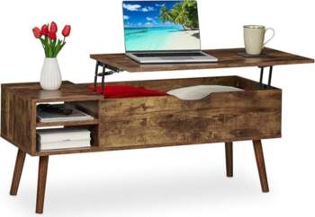 Relaxdays Folding Coffee Table, 2 Side