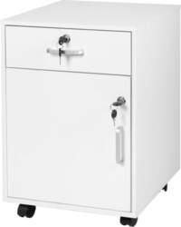 Relaxdays Rolling Container, Drawer & Door