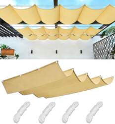 Retractable Wave Awning, Adjustable Awning Fabric