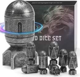 Rocket Metal DND dice set ar