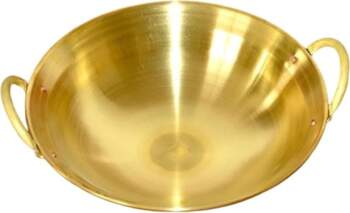 Rockible Hotpot Pot Brass Round Cooking