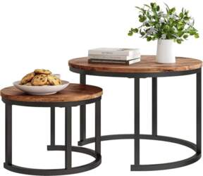 Round Coffee Table, Set of 2