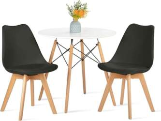 Round Dining Table with 2 Chairs