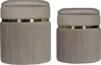Round Stool with Storage Space Set