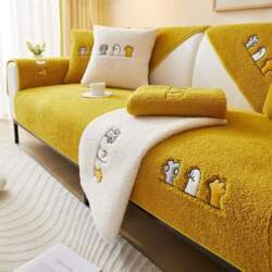 Samt Sofabezug Ecksofa L Form 1