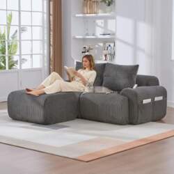 Sapgaks Convertible Corner Sofa, Modular Compact