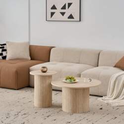 Set of 2 Modern Round Coffee