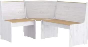 Solid Pine Corner Bench with Backrest