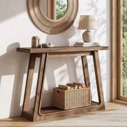 Solid Wood Console Table 105 cm