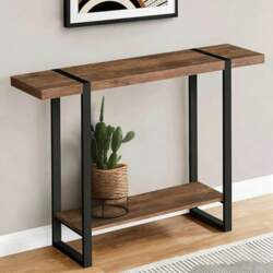 Solid Wood Console Table, Modern Narrow
