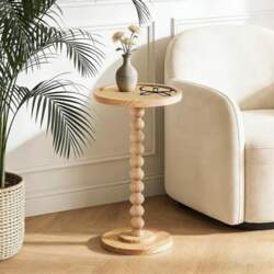 Solid Wood Drinks Table, Small Standing