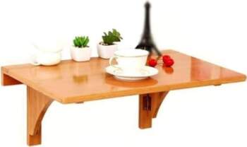 Solid Wood Folding Dining Table Wall