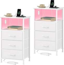 Somdot Bedside Table Bedroom Socket 3