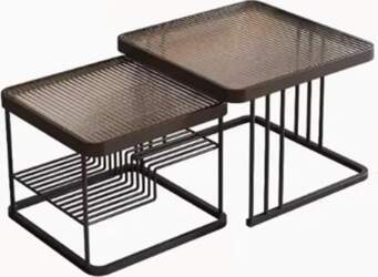 Square Coffee Table Set 2 Pieces