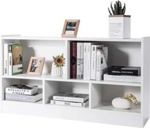 Tangkula 5 Cube Bookcase 2 Tier