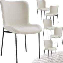 Tectake Set of 6 Upholstered Chairs