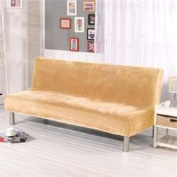 Thick Plush Sofa Cover Armless Folding