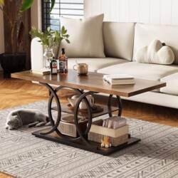 Tohomeor Rustic Coffee Table with Storage