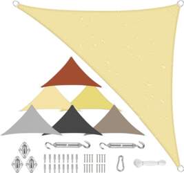 Triangular waterproof sun sail, 2 x