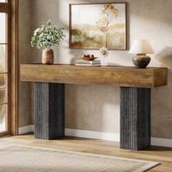 Tribesigns 160cm Long Console Table, Country