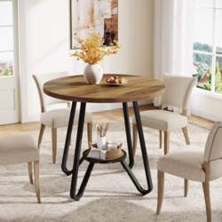 Tribesigns Round Dining Table, 80 cm