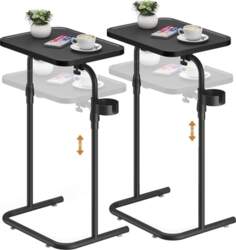 TUTOTAK C-Shaped Side Table with Tilting