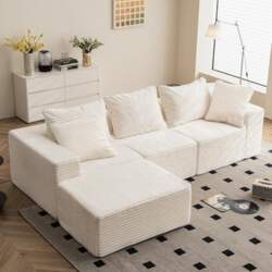 Vamcheer Corner Sofa with Sleep Function