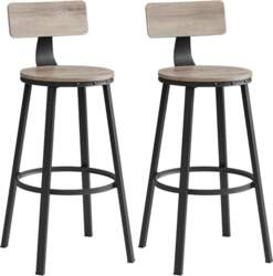 VASAGLE LBC026B02 Bar Stools, Set of