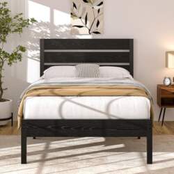 VECELO Single Bed Frame 90 x