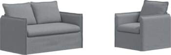 VidaXL Sofa Set 2 pcs Hellgrau