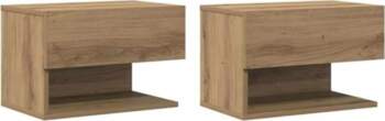 VidaXL Wall Bedside Table, Pack of